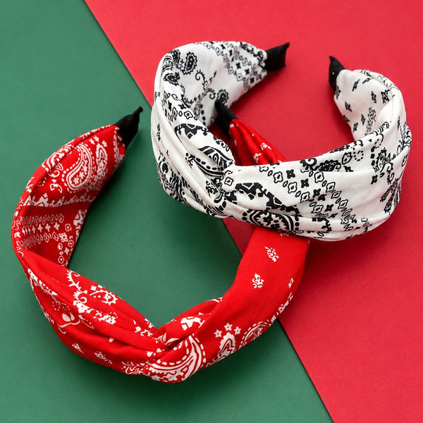 Vintage Paisley Bandana Knotted Headband | 40HB215