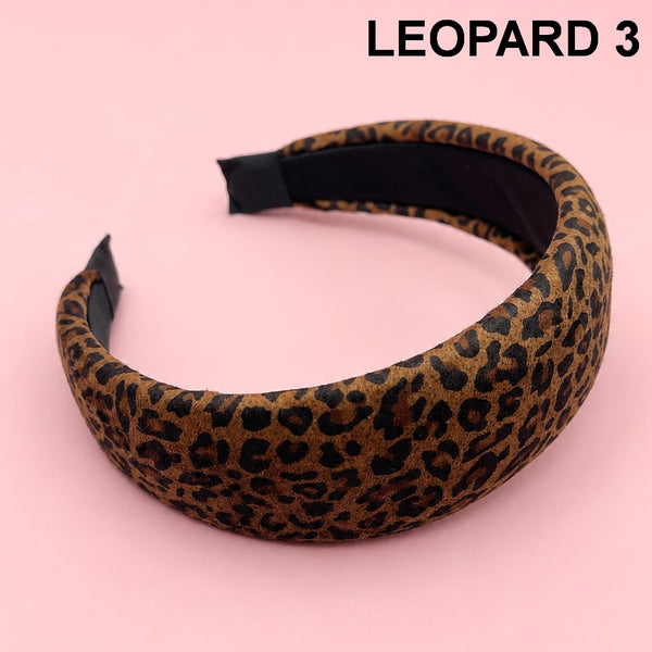 Animal Print Wide Padded Headband | 40HB214