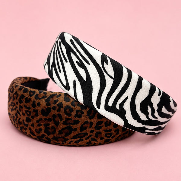 Animal Print Wide Padded Headband | 40HB214