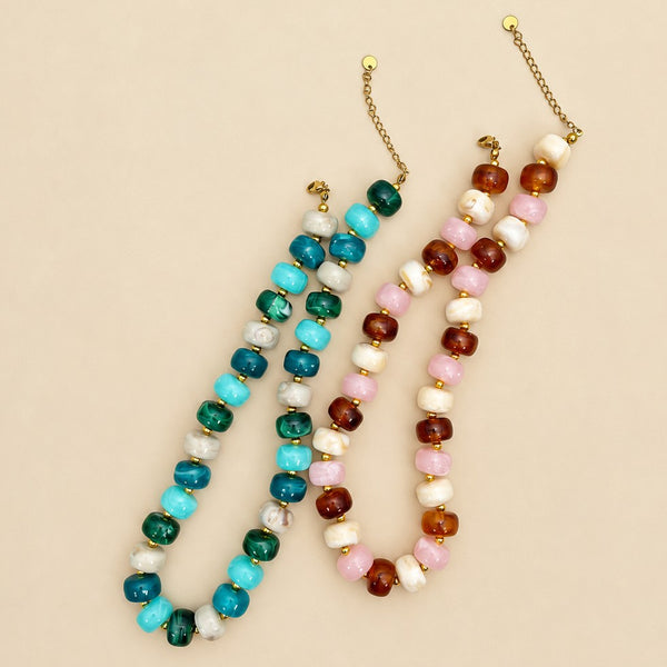 MULTI RESIN BEADED NECKLACE | 40NK9799