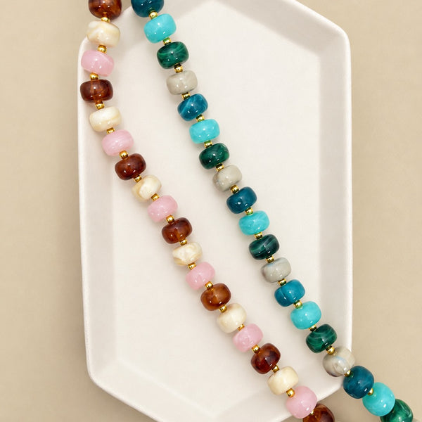 MULTI RESIN BEADED NECKLACE | 40NK9799