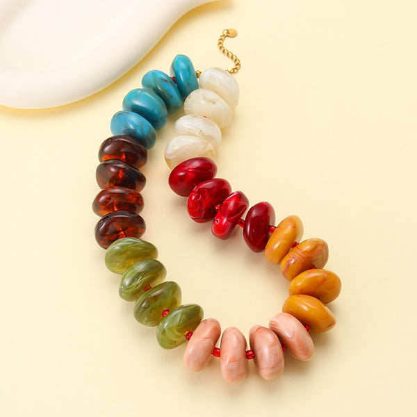 CHUNKY RESIN BEADED NECKLACE | 40NK9807