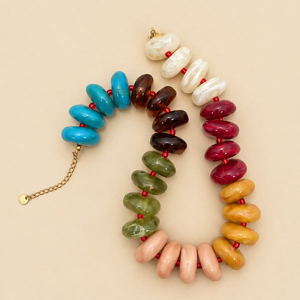 CHUNKY RESIN BEADED NECKLACE | 40NK9807