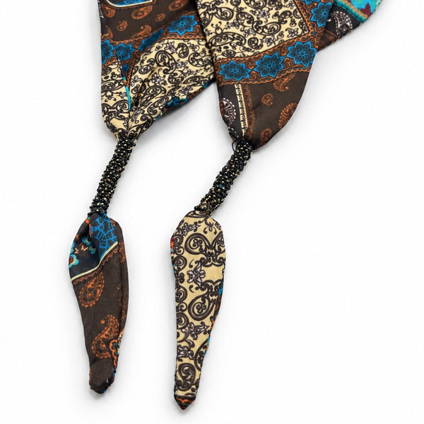 Patchwork Print Triangle Hip Scarf Belt | 40SC753