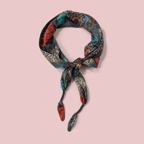 Patchwork Print Triangle Hip Scarf Belt | 40SC753