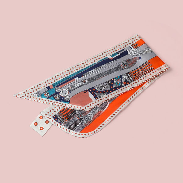 Mixed Print Scarf with Loop | 40SC754