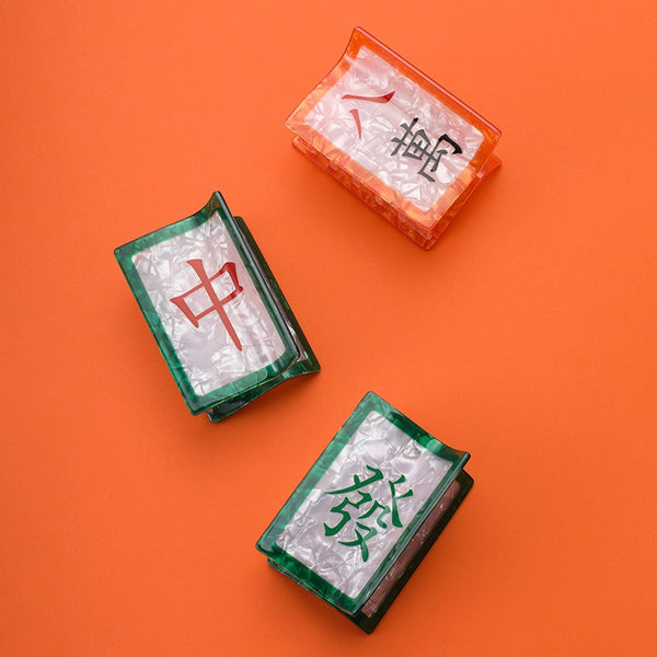 Mahjong Tile Square Hair Claw Clips | 40H1255