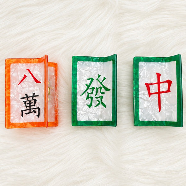 Mahjong Tile Square Hair Claw Clips | 40H1255