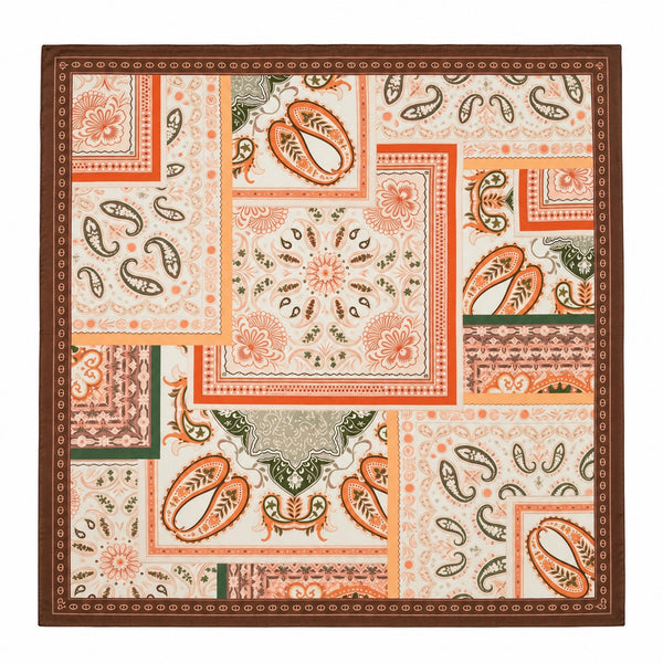 Paisley Border Print Scarf | 40SC766