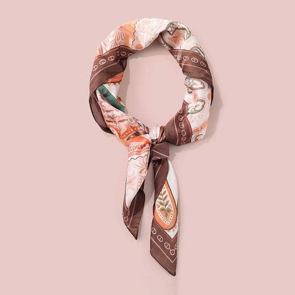 Paisley Border Print Scarf | 40SC766