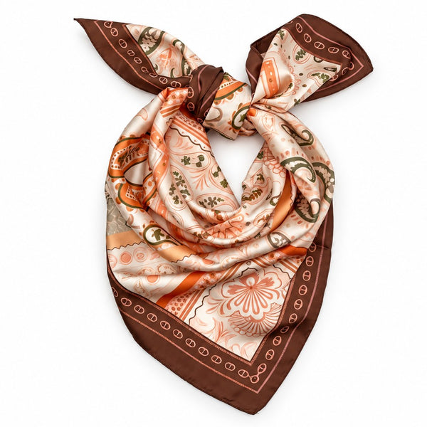 Paisley Border Print Scarf | 40SC766