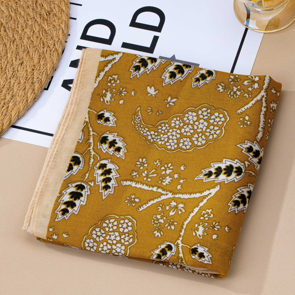 Vintage Botanical Floral Paisley Square Scarf | 80SC3103