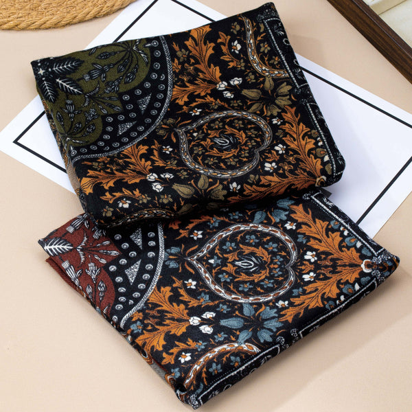 Vintage Botanical Floral Paisley Square Scarf | 80SC3105