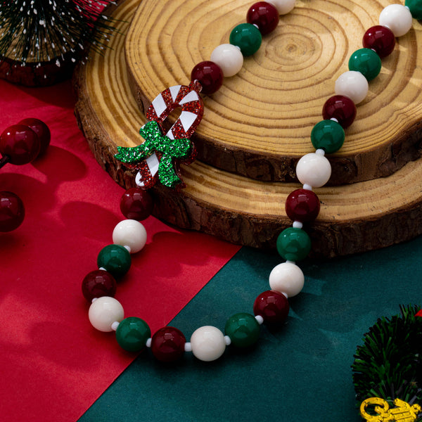 Festive Holiday Charm Beaded Necklace | 80N93880