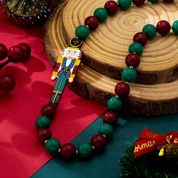 Festive Holiday Charm Beaded Necklace | 80N93880
