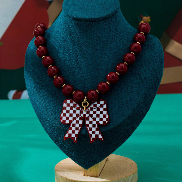 Festive Holiday Charm Beaded Necklace | 80N93880