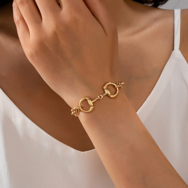 Mixed Chain Horsebit Link Bracelet | 80B1962