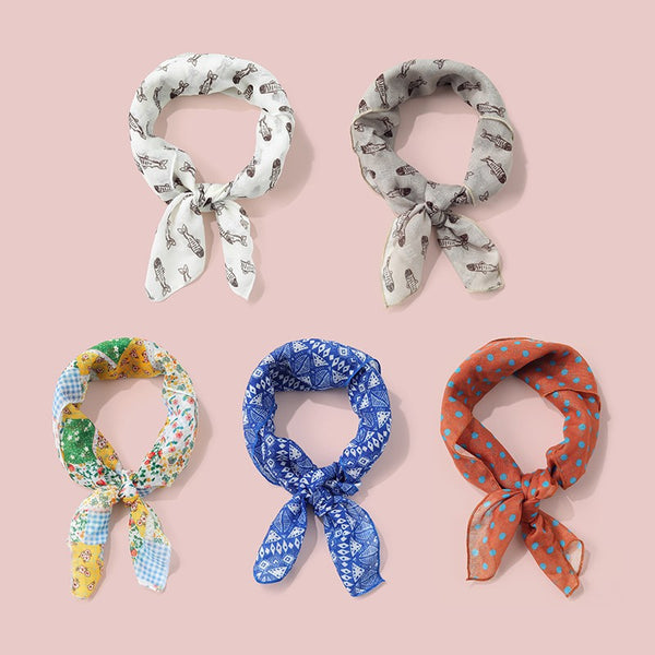Assorted Print Thin Square Scarf | 40SC740
