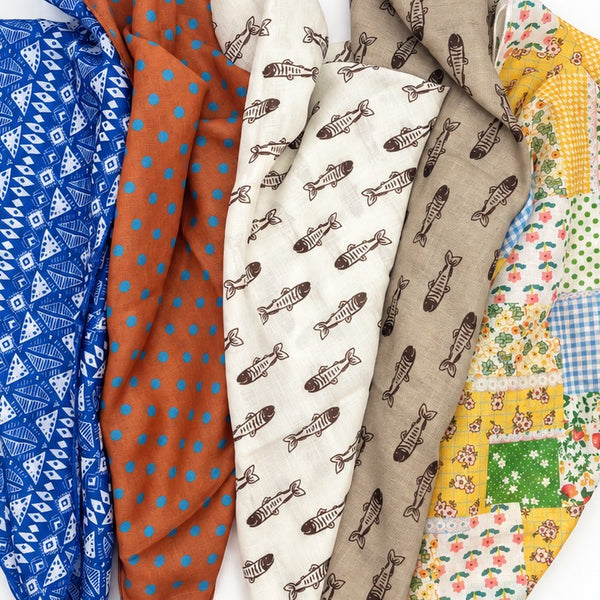 Assorted Print Thin Square Scarf | 40SC740