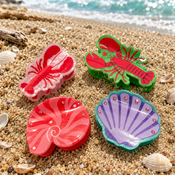 Coastal Sea Life Hair Claw Clips | 40H1173