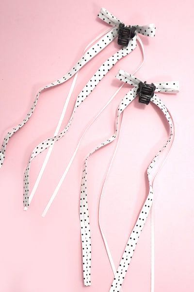 POLKA DOT  MINI HAIR CLAW CLIPS SET OF 2 | 40H1088