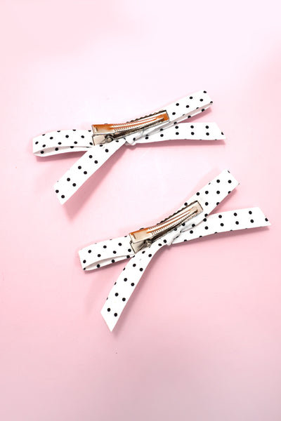 POLKA DOT  MINI HAIR CLAW CLIPS SET OF 2 | 40H1089