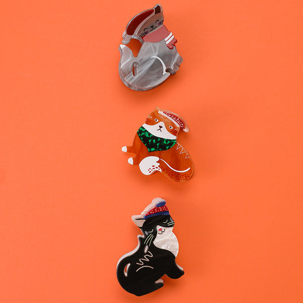 Christmas Hat Cat Hair Claw Clips | 40H1191