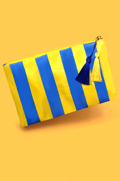 TRAVEL STRIPE COSMETIC MAKEUP POUCH BAG | 40P594
