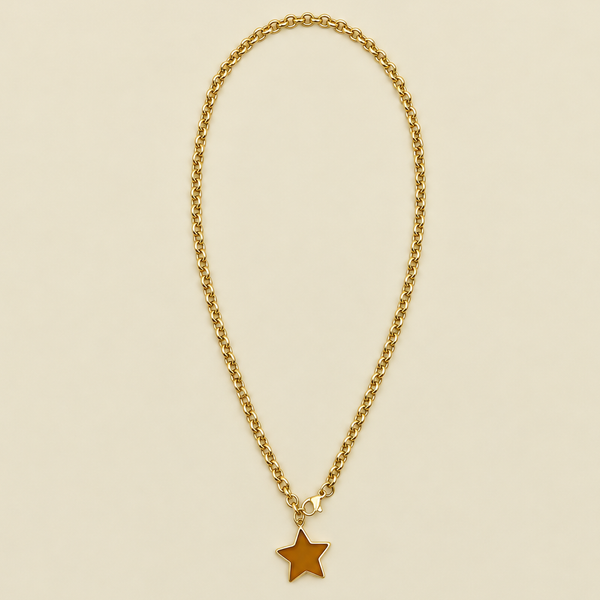 18K STAINLESS STEEL TARNISH FREE STAR NECKLACE | 40NK9667