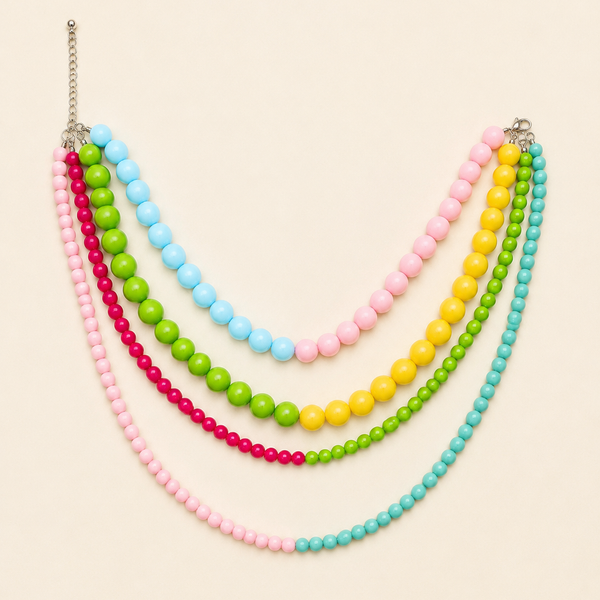 Multi Resin Beaded layered Necklaces | 40NK9756