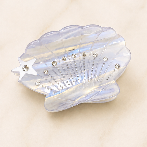 Seashell Rhinestone Acetate Hair Claw Clip | 40H1135