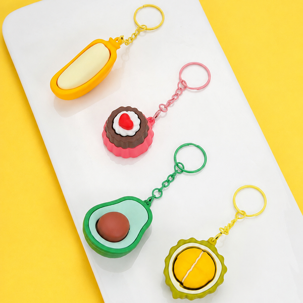 3D Fruit Tart Fidget Keychains | 40KC184