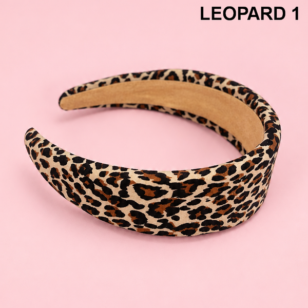 Animal Print Wide Padded Headband | 40HB214