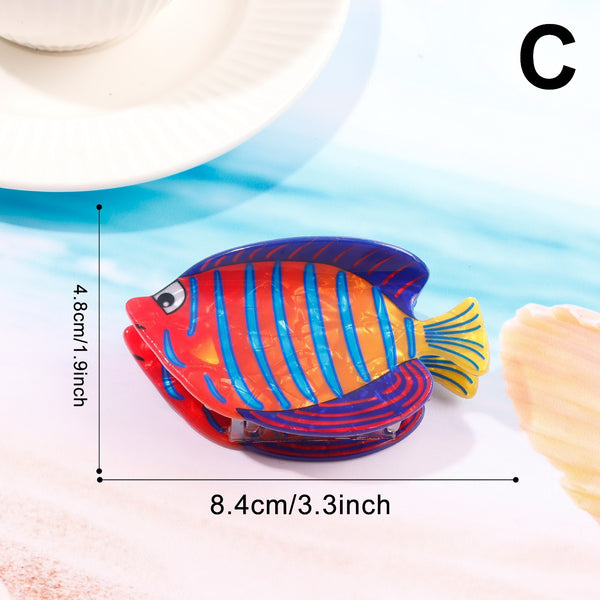 Jumbo Vibrant Fish-Shaped Acrylic Hair Claw Clip | 40H1157