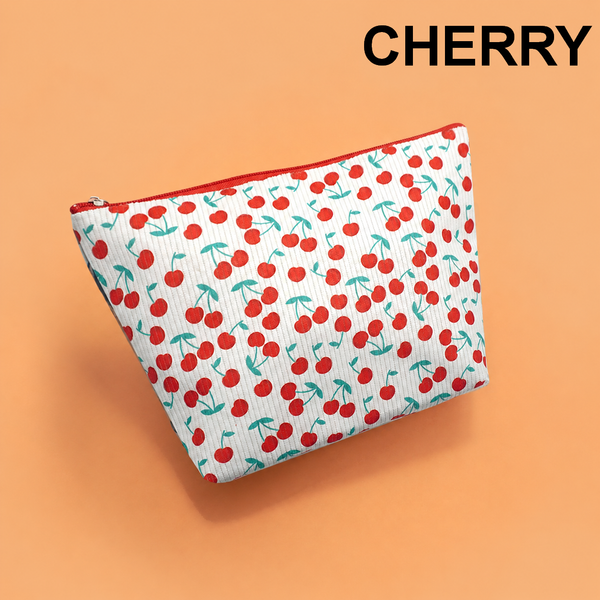 TRAVEL BOW CHERRY COSMETIC MAKEUP POUCH BAG | 40P553