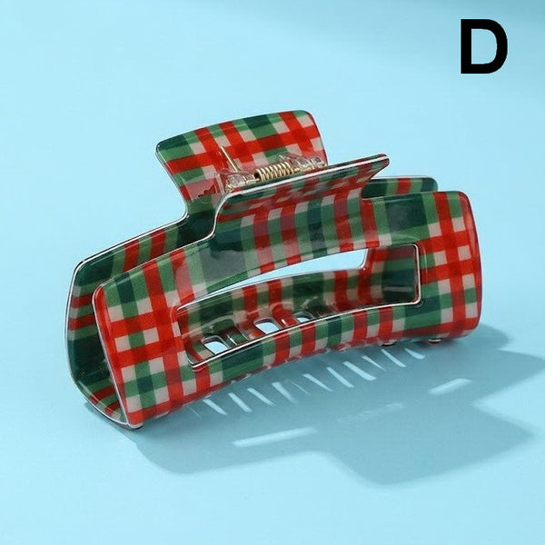 Holiday & Christmas Tree Stripe Hair Claw Clips | 40H1125