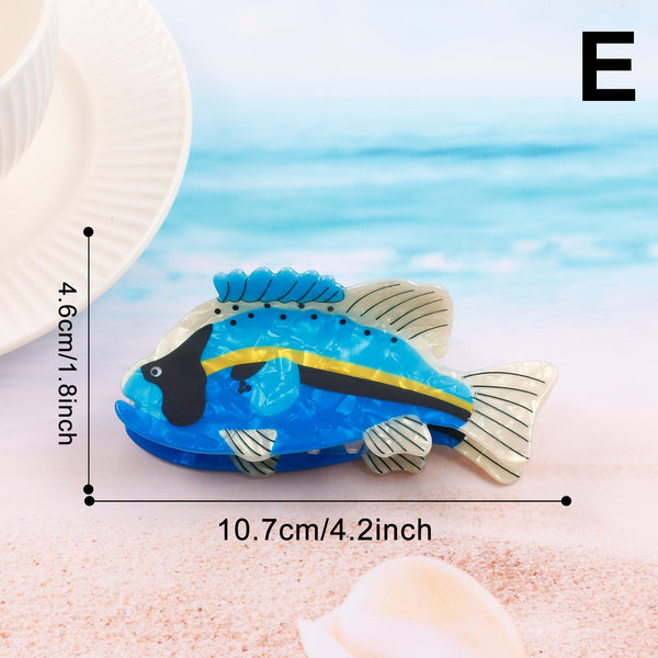 Jumbo Vibrant Fish-Shaped Acrylic Hair Claw Clip | 40H1157