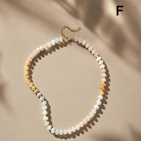 Natural Stone Semi-Precious Glass Mixed Necklace | 40NK9694