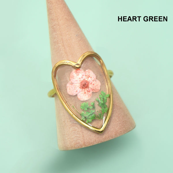 18K STAINLESS STEEL TARNISH FREE FLORAL RINGS | 40R104