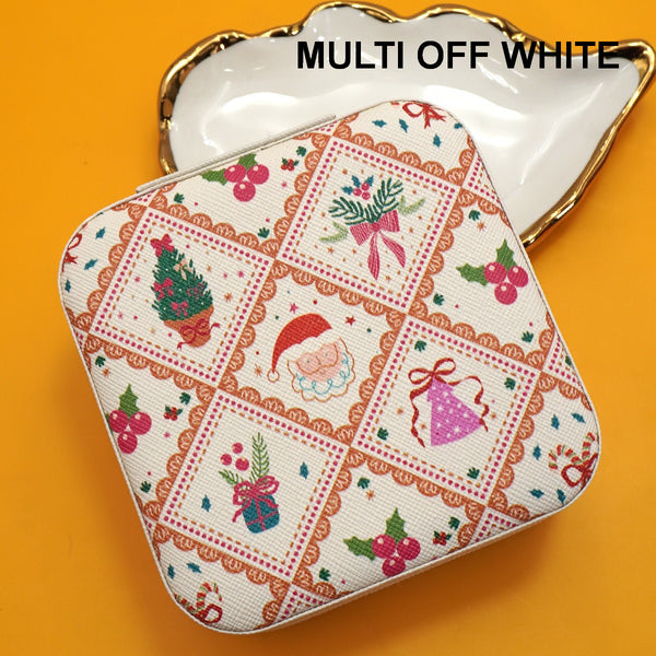 DESIGNED JEWELRY ORGANIZER TRAVEL BOX CASE | 40P566-CHRISTMA