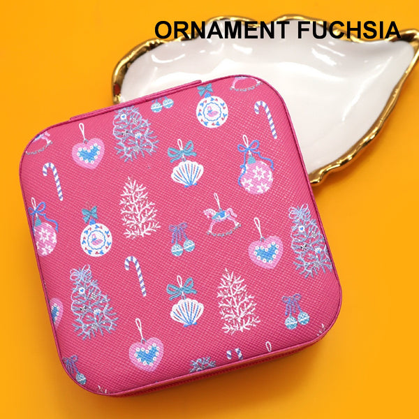DESIGNED JEWELRY ORGANIZER TRAVEL BOX CASE | 40P566-CHRISTMA
