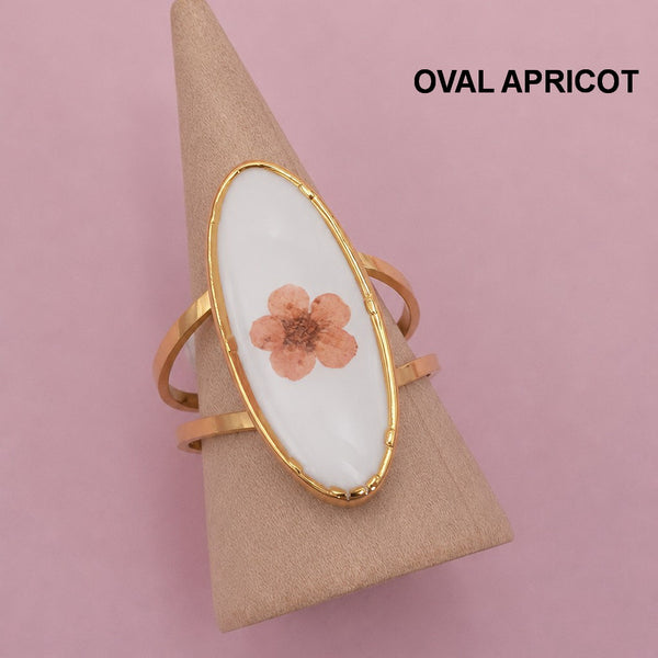 18K STAINLESS STEEL TARNISH FREE FLORAL RINGS | 40R104