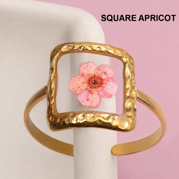 18K STAINLESS STEEL TARNISH FREE FLORAL RINGS | 40R104