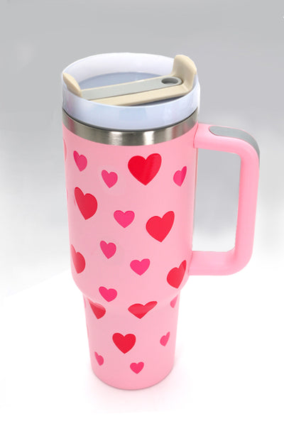 40oz STAINLESS STEEL TUMBLER HEART & DAISY | TB40OZ