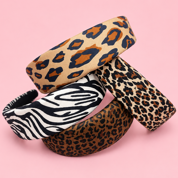 Animal Print Wide Padded Headband | 40HB214