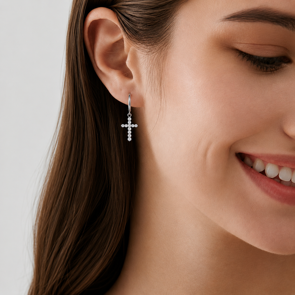 18K STAINLESS STEEL WATERPROOF TARNISH FREE HOOPS | 40E365