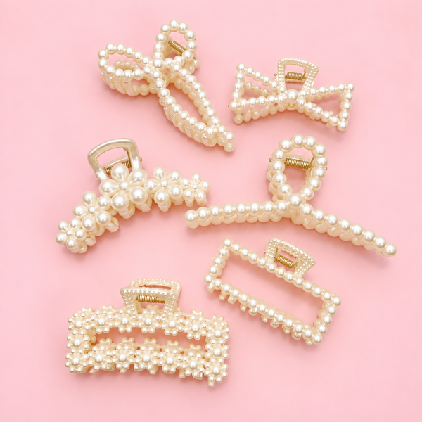 PEARL HAIR CLAW CLIPS | 40H736