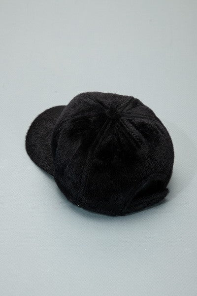 FAUX FUR COZY BASEBALL CAP | 40CP0018