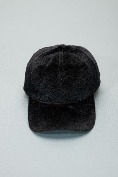 FAUX FUR COZY BASEBALL CAP | 40CP0018