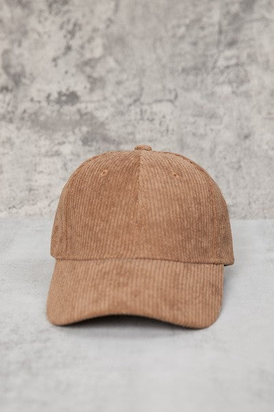 PLAIN CORDUROY BASEBALL CAP | 40CP016